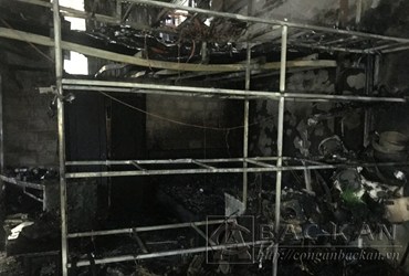 [02/04/2020- Bắc Kạn] Cháy gara ô tô tại thành phố Bắc Kạn